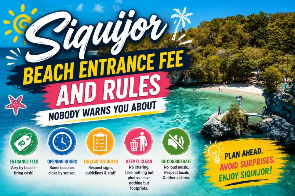 Siquijor beach entrance fee rules