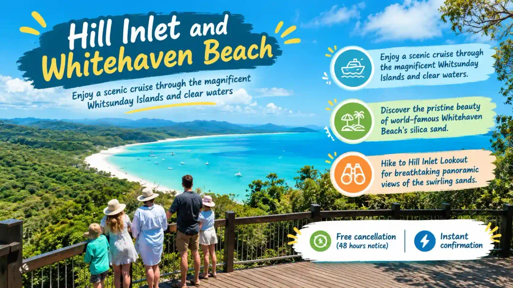 Hill Inlet and Whitehaven Beach scenic cruise.