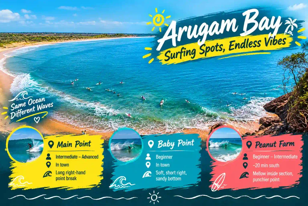 Arugam Bay surf spots