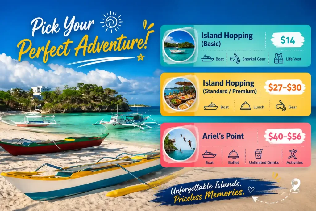 Boracay island hopping prices