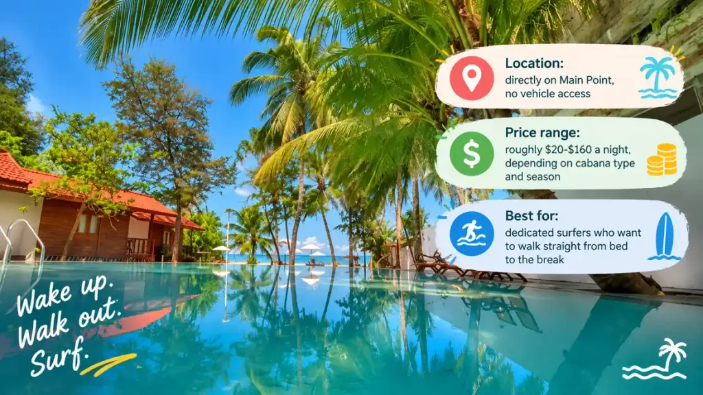 
Main Point surfer beach stay

