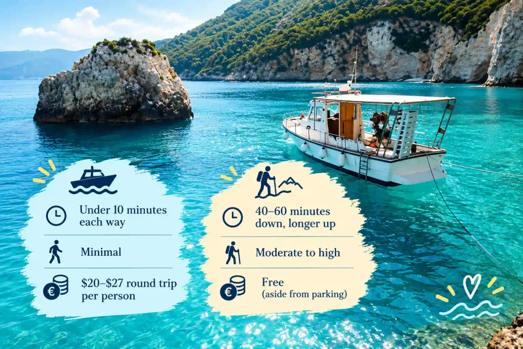 Water taxi vs hiking