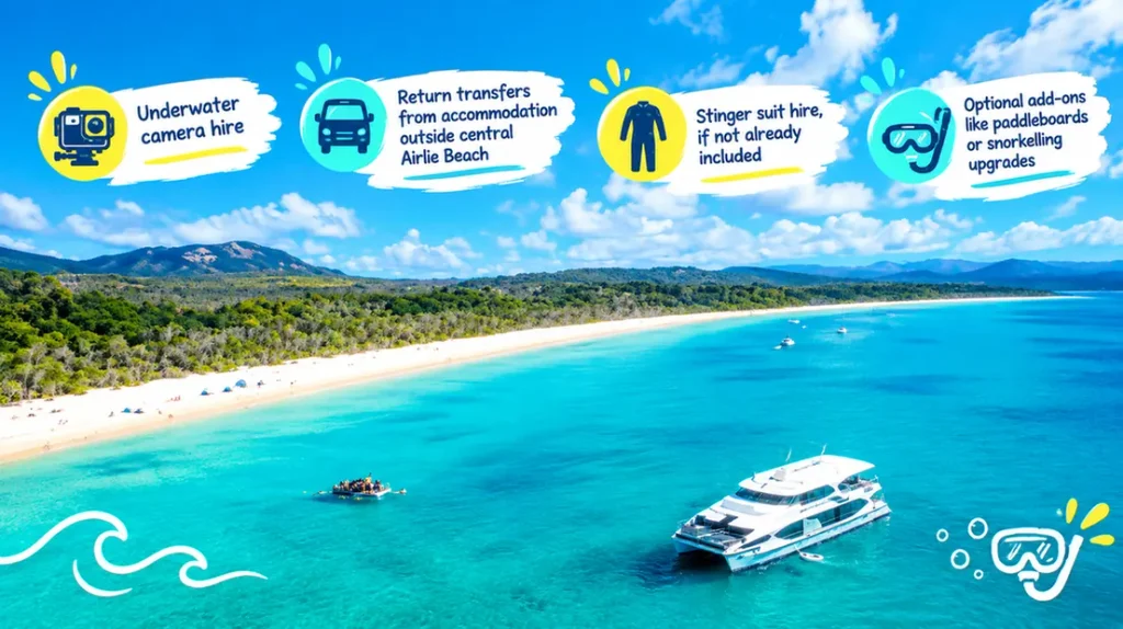 Whitehaven Beach tour extras and add-ons.