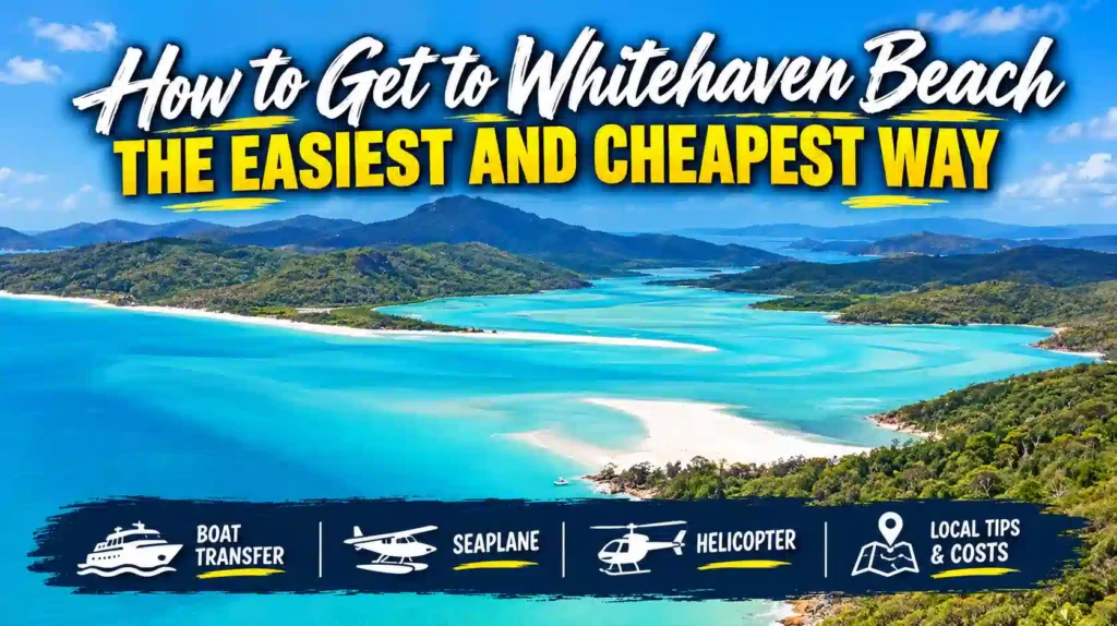 Whitehaven Beach travel guide with transport options.