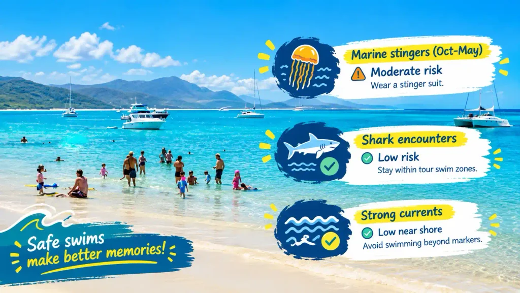 Whitehaven Beach swim safety tips 