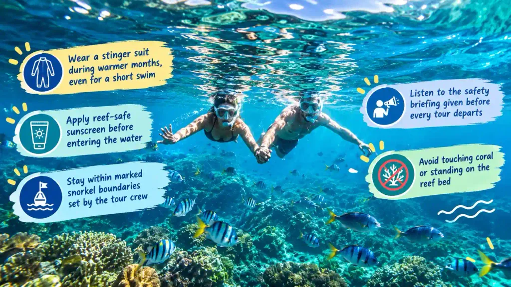 Whitehaven Beach snorkeling safety tips