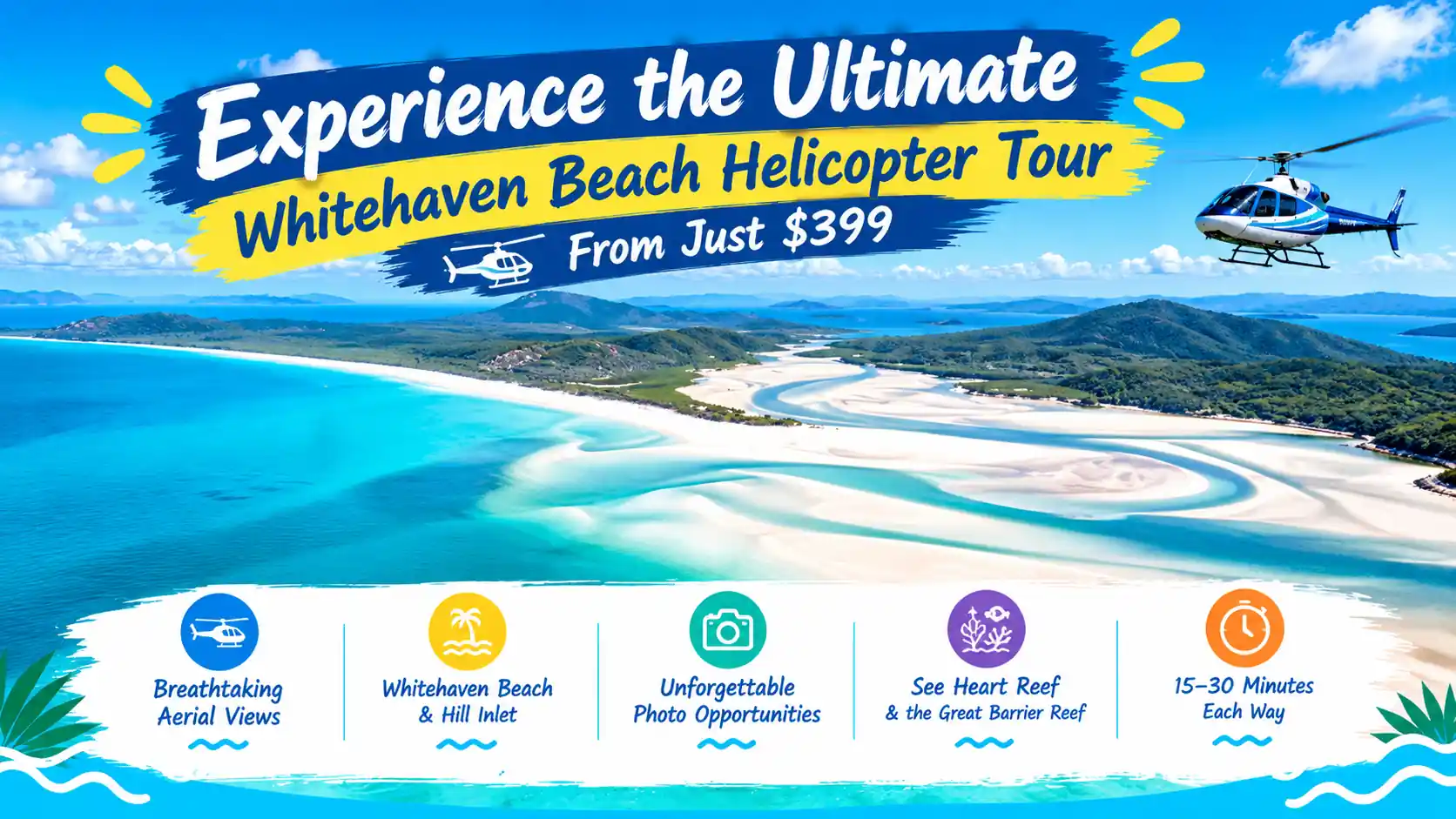 Whitehaven Beach helicopter tour.
